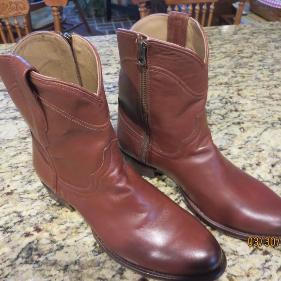 Tecovas Shoes Tecovas Mens The Dean Western Cowboy Calf Side Zip